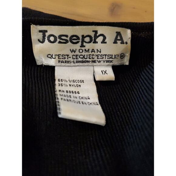 Joseph A Woman Qu'Est Cequec 'Est Silk Vintage Black Beaded 1990s VTG Sweater 1X - Picture 11 of 16